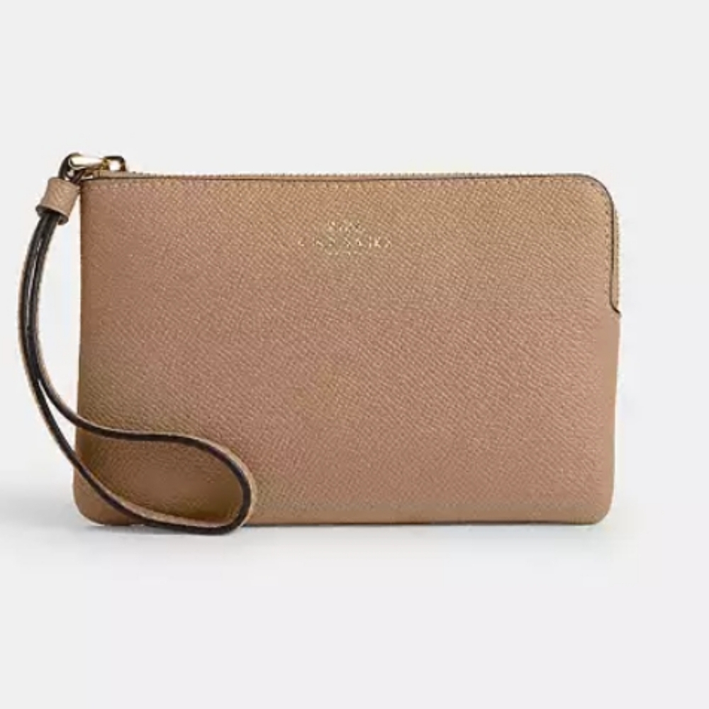 Coach, EUC, Women's, Wrislet with Strap, Zipper Closure, Color Beige